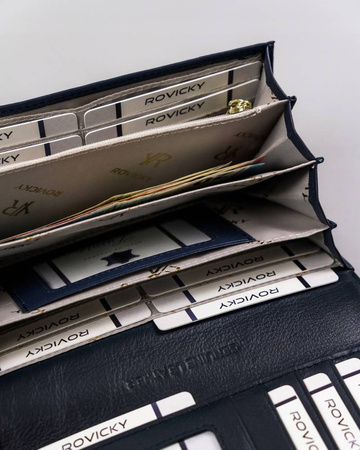 Damen Geldbörse aus Lackleder mit Druckknopfverschluss – Rovicky