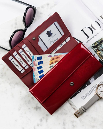 Elegante Damen Geldbörse aus Leder mit Druckverschluss – 4U Cavaldi