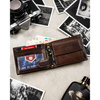 Große Herren-Geldbörse aus echtem Leder in Braun mit RFID-System - Peterson