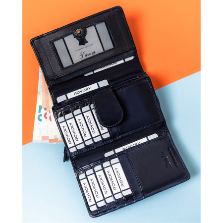 Elegante Damen Geldbörse für Karten und Dokumente mit RFID – Rovicky