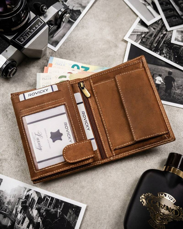 Große Herren Geldbörse aus Nubukleder – Always Wild