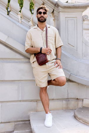 Herren Umhängetasche aus Leder – Peterson