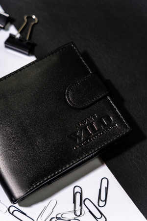 Elegante Herren Geldbörse aus Leder mit Druckknopf – Always Wild