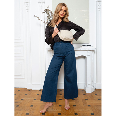 Beige Damen Gürteltasche aus Polyester mit verstellbarem Riemen – Peterson