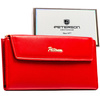 Rote Damen-Geldbörse aus Öko-Leder mit Druckknopfverschluss – Peterson