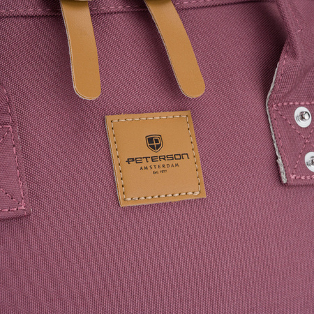 Lila Damen-Rucksack aus Polyester mit Laptopfach und USB-Anschluss - Peterson