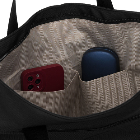 Damen-Handtasche, schwarz, ein Fach, mit Reißverschluss – Peterson