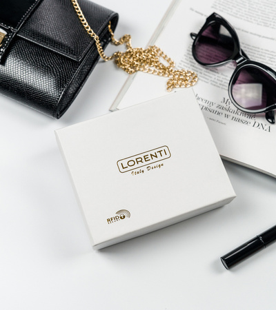 Damen-Geldbörse aus Leder mit Schmetterlingsmotiv – Lorenti