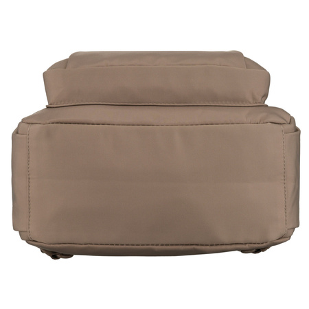 Beiger Damen-Rucksack aus Polyester, an verstellbaren Trägern hängend - Peterson