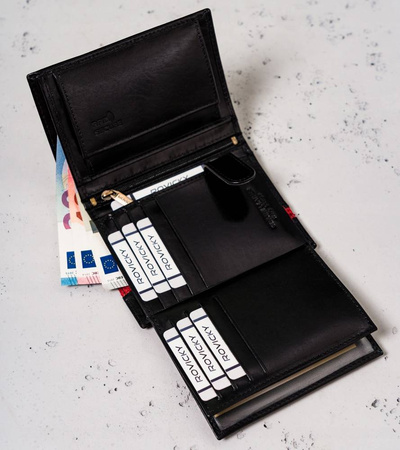 Vertikale Herren Geldbörse aus Echtleder – Peterson