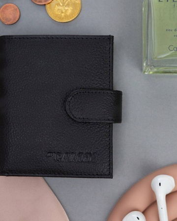 Kartenetui aus Leder mit Druckknopf und RFID-Schutz – 4U Cavaldi