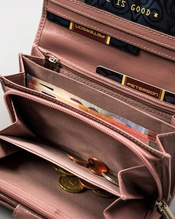 Mittelgroße Damen Geldbörse aus Echtleder – Peterson