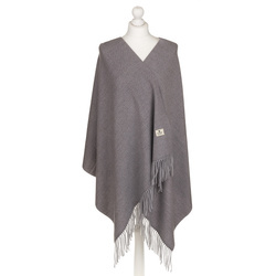 Eleganter grauer Schal mit Fransen – Peterson