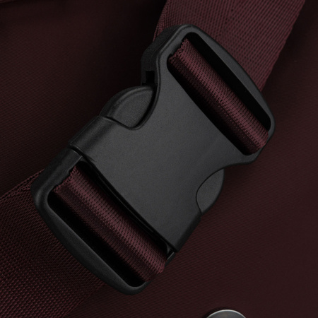 Bordeauxfarbene Damen-Handtasche aus Polyester mit Reißverschluss - Peterson