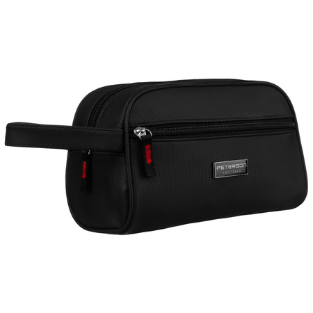 Herren Kosmetiktasche mit Außentasche – Peterson