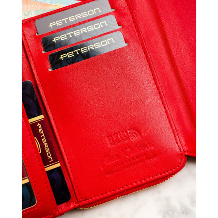 Rote Damen-Geldbörse aus Öko-Leder - Peterson