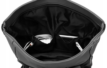 Großer City-Rucksack in Grau aus Polyester – Peterson