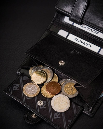 Erweiterte Herren Geldbörse aus echtem Leder mit RFID-Schutz – Rovicky