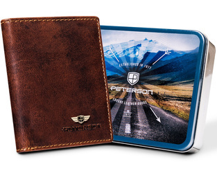 Schlanke Herrengeldbörse für Karten – Peterson