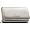 Große, silberne Damen-Geldbörse aus Öko-Leder mit Außenfach - 4U Cavaldi