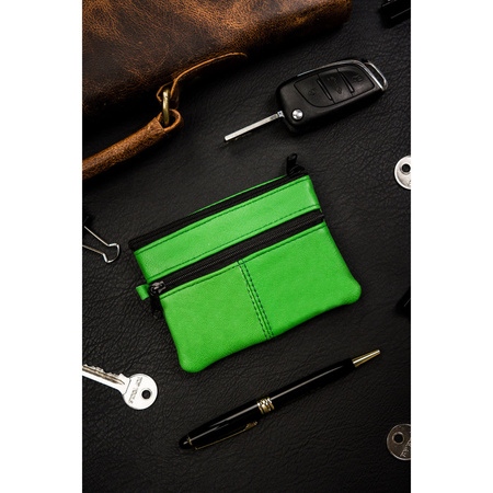 Grünes Schlüsseletui aus Echtleder