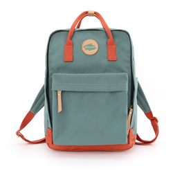 Stilvoller, geräumiger Rucksack in Türkis-Rot – Himawari