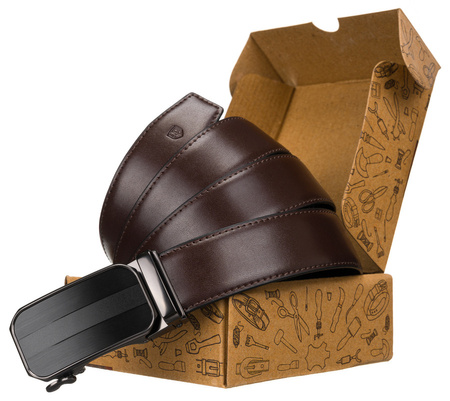 Eleganter Herren Gürtel aus Leder mit Automatikschließe – Peterson