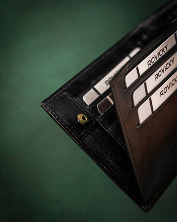 Herren Geldbörse aus Leder mit RFID-Schutz – Rovicky