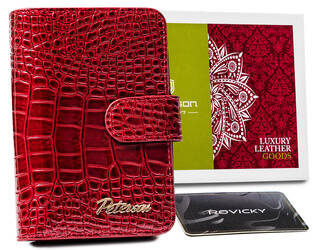 Damen Geldbörse aus Leder mit Druckknopf – Peterson