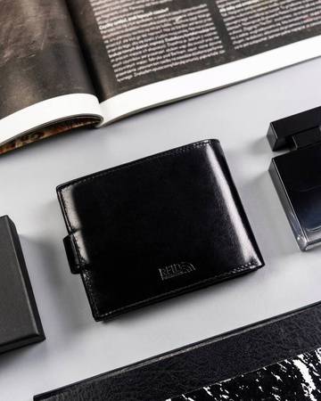 Große Herren Geldbörse aus echtem Leder mit Druckknopf – Peterson