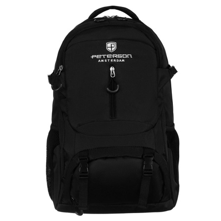 Geräumiger Wanderrucksack aus Polyester in Schwarz – Peterson