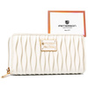 Große Damen Geldbörse aus Öko-Leder in Creme mit Faltenstruktur – Rovicky
