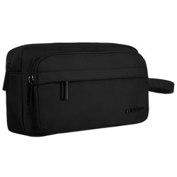 Kosmetiktasche aus Polyester in Schwarz mit praktischem Griff – Peterson