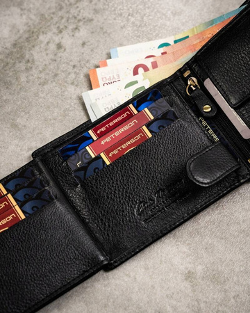 Geschenkset: Herren Geldbörse aus Leder und Schlüsselanhänger – Peterson