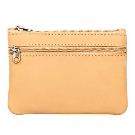 Beiges Schlüssel Etui aus Echtleder