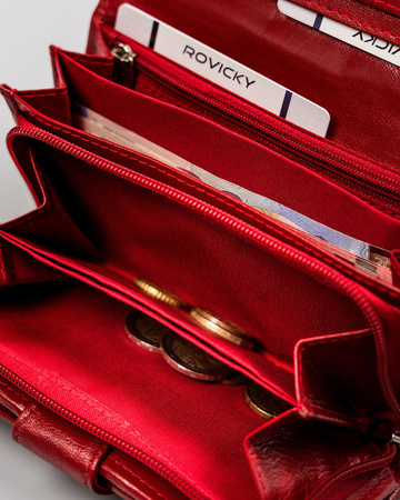 Elegante Damen Geldbörse aus gestepptem Echtleder – Rovicky