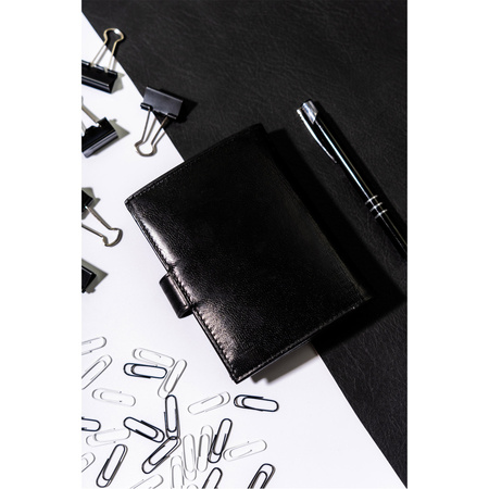 Vertikale Herren Geldbörse mit RFID-Schutz und Verschluss – Rovicky