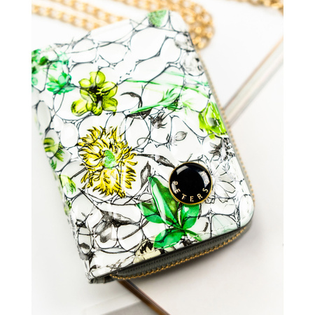 Kleine Damen Geldbörse aus grünem Echtleder mit RFID-Schutz – Peterson