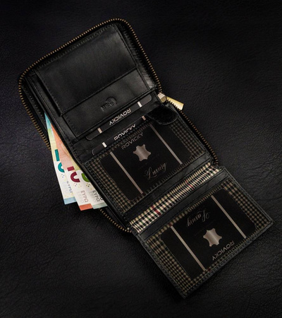 Große Geldbörse aus Leder im Hochformat mit RFID-System – Always Wild