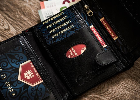 Klassische Herren Geldbörse aus Echtleder – Peterson