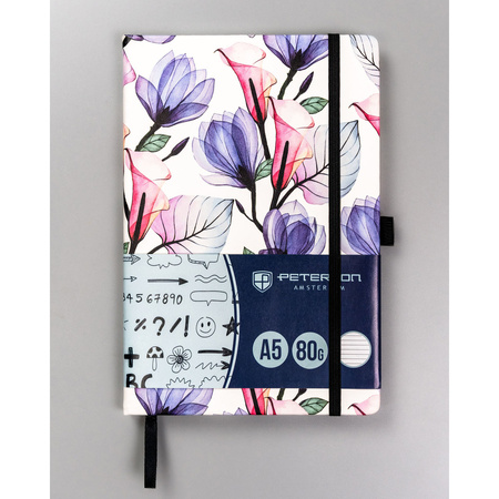 Notizbuch A5 mit Blumenmuster – Peterson