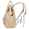 Reisefreundlicher Damen Rucksack aus Polyester in Beige mit verstellbaren Trägern – Peterson