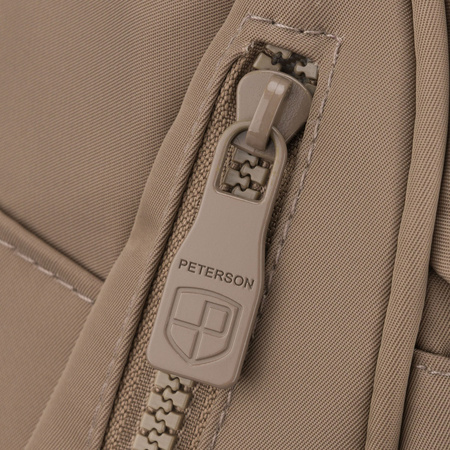 Kleiner, beiger Damen-Rucksack aus Polyester - Peterson