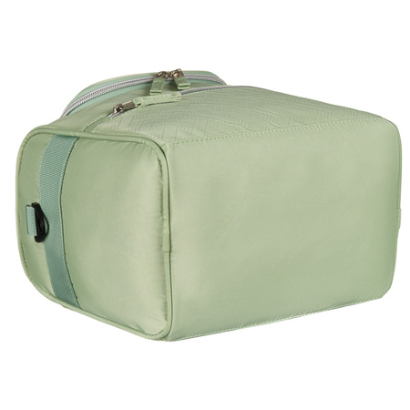 Grüne Reise-Kulturtasche aus Synthetikstoff mit Aufhängehaken – Peterson