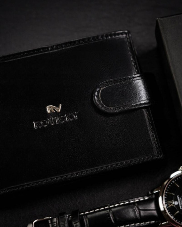 Klassische Herren Geldbörse aus echtem Leder – Rovicky