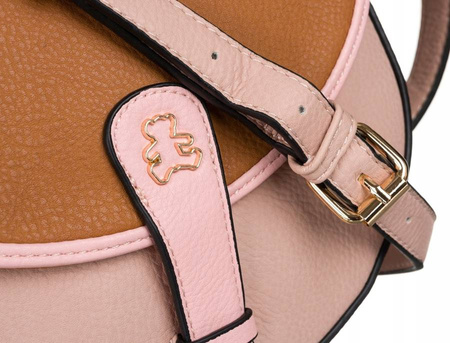 Halbrunde Umhängetasche mit Klappe – LuluCastagnette