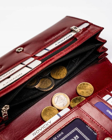 Große, komfortable Damen Geldbörse aus Leder – Rovicky