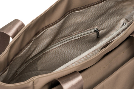 Peterson Damen-Tasche aus Öko-Leder mit Schultergurt beige