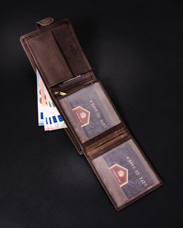 Horizontale Herren Geldbörse aus Echtleder mit RFID Protect – Peterson