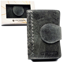 Stilvolle Damen Geldbörse aus grauem Farbverlauf-Leder – Peterson